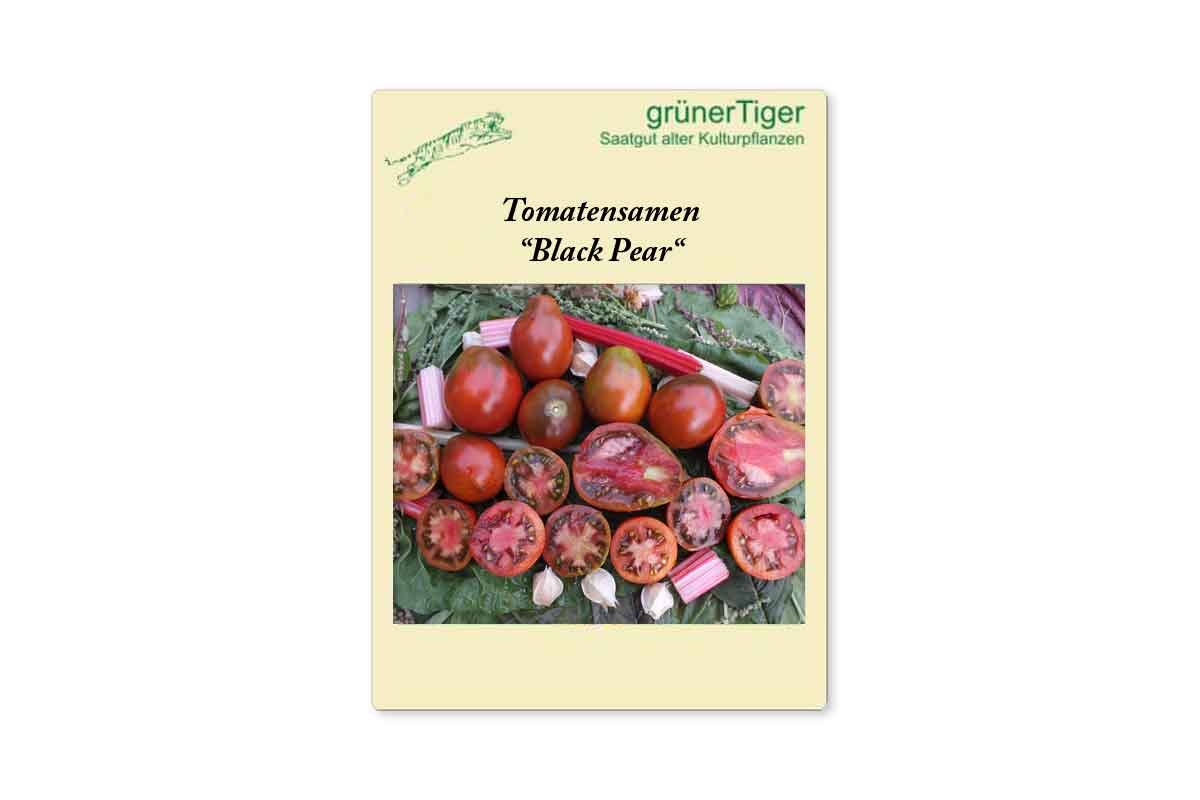 Samen für birnförmige Stabtomate Black Pear