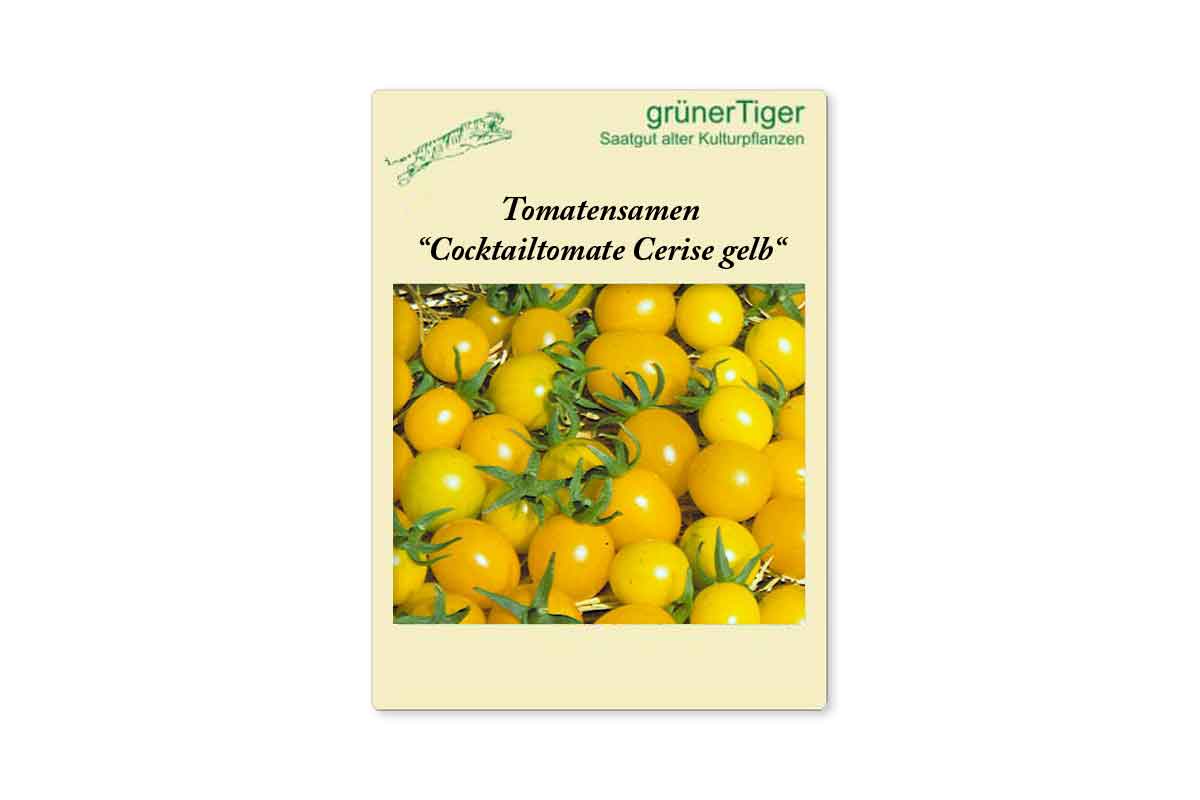 Samen für Gelbe Freiland-Stabtomate Cerise gelb