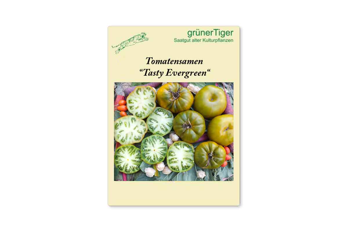 Samen für Gelbgrüne Stab-Fleischtomate Tasty Evergreen 
