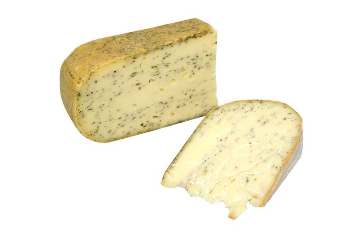 Knoblauch-Baslikum-Käse, Teilstück